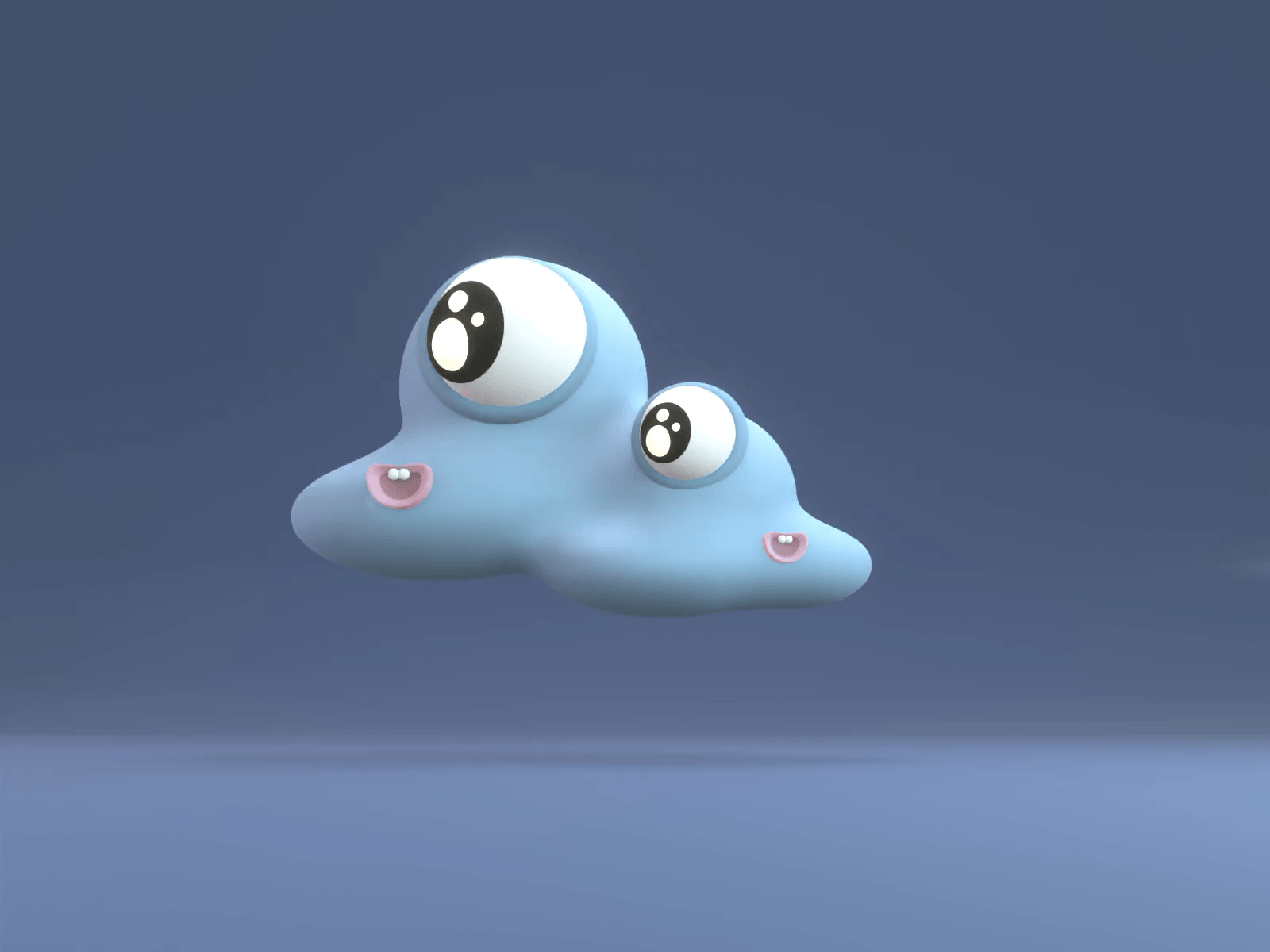 Cloudy 3d 3d animation animation app blender character clouds cloudy cyclops design eevee kids weather