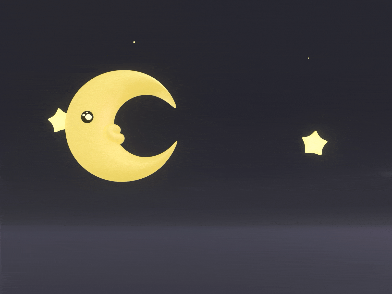 Bed time! animation blender blender3d dark eevee illustration moon night stars