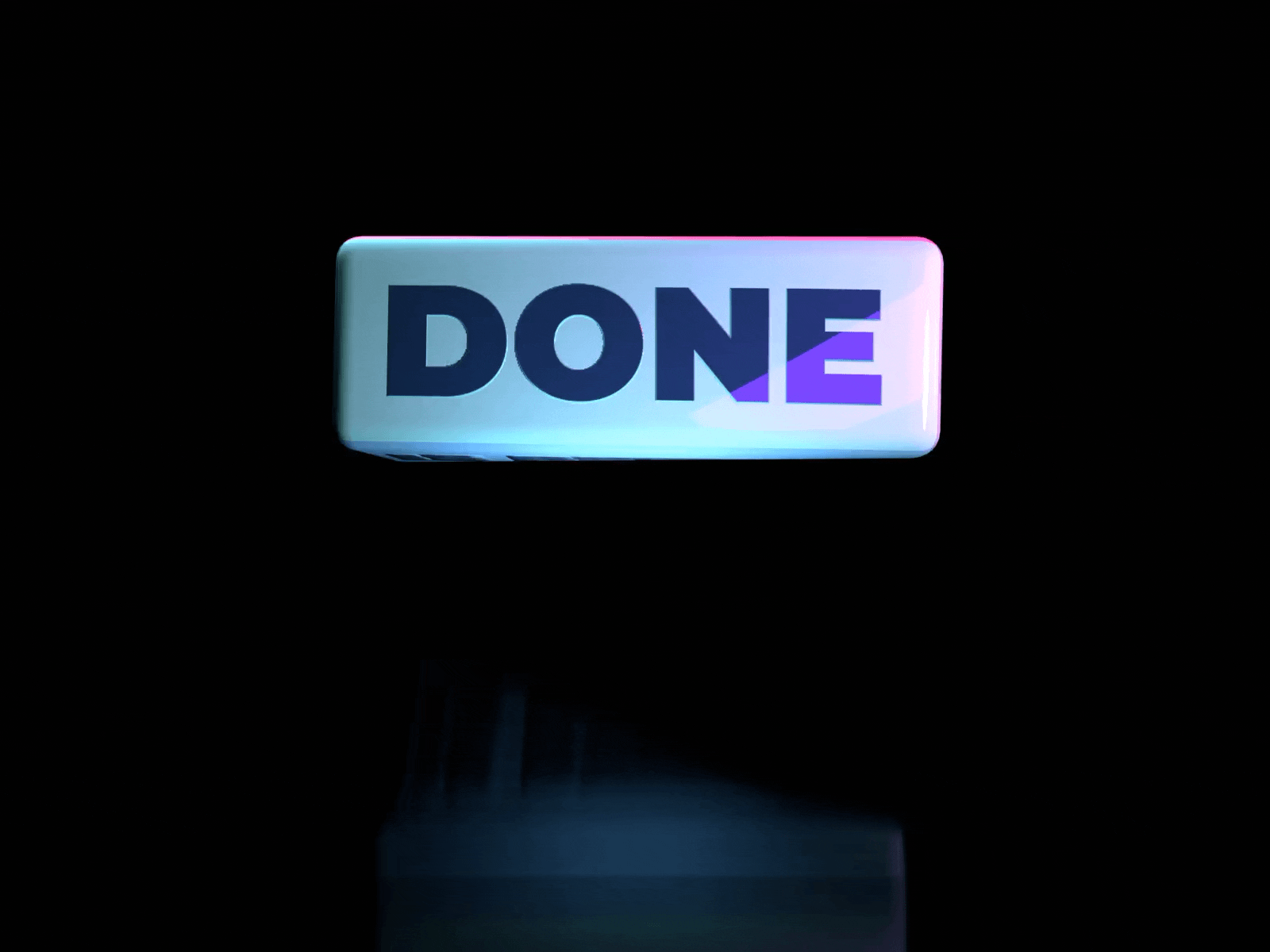 Done is better than perfect. 3d 3d animation blender blender3d eevee loop render typography