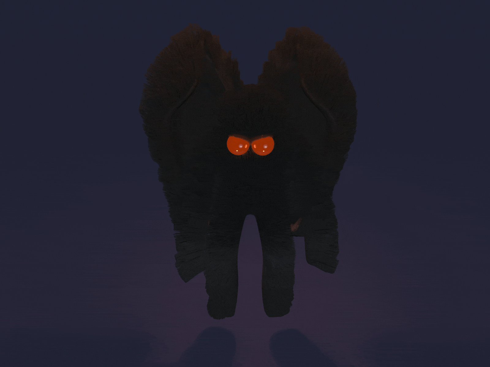 The Mothman 3d animation blender character horror leyends