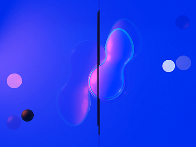 The big bang 3d animation balls big bang blender colorful floating illustration loop render retro space