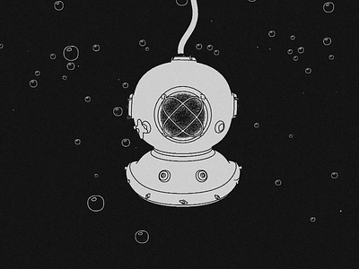 Underwater 3d animation antique blender bubbles diving diving helmet illustration loop render scuba