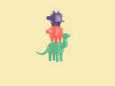 Gummy Dinosaurs 3d animation blender bouncy candy character dinosaurs gummy illustration jumping loop render