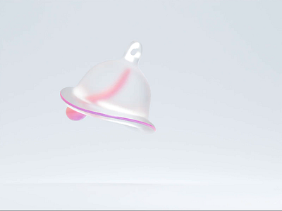 You've got a notification 3d animation bell blender crystal design illustration loop notification render transparent