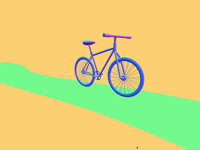 Smooth riding 3d animation bike blender illustration iridescent loop normal map render riding threejs