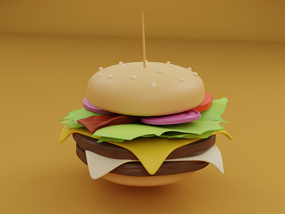Burger 🍔 3d blender illustration render