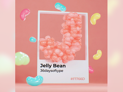 J for Jelly Bean 🤤 36daysoftype 3dart b3d blender candy colorful designinspiration font lettering pantone pastel sweet type design typeart typography