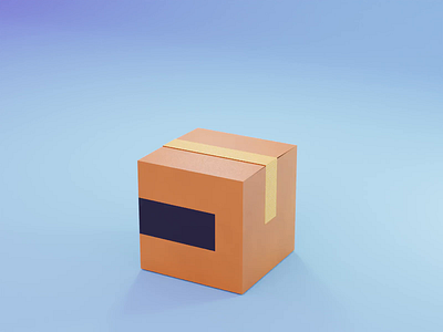 Your package has arrived! 3d animation blender box delivery illustration loop package