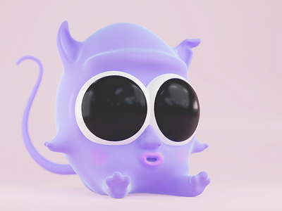 Baby Monster #2 3d blender character illustration render