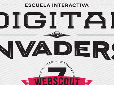 Webscout 7 design digital invaders spaceship type typography