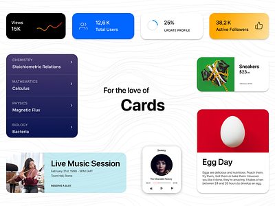 For the love of Cards card ui cards design inspiration ui uiux ux