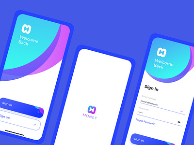 E-WALLET AND FINANCE MONEY APP ONBOARDING SCREENS app design illustration typography ui ux