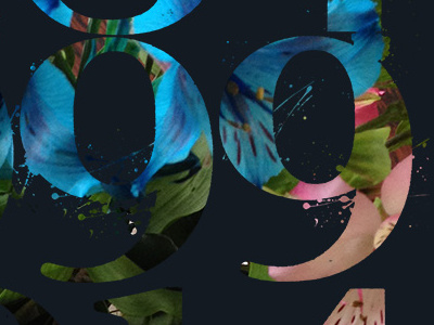 99 anniversary typography design numbers