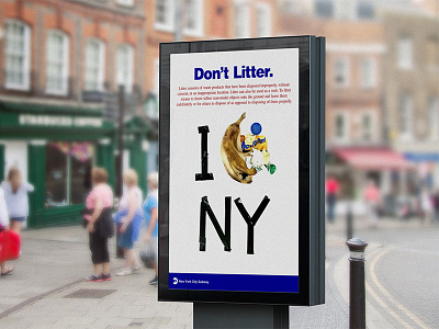 Don't Litter campaign litter mta nyc poster psa subway
