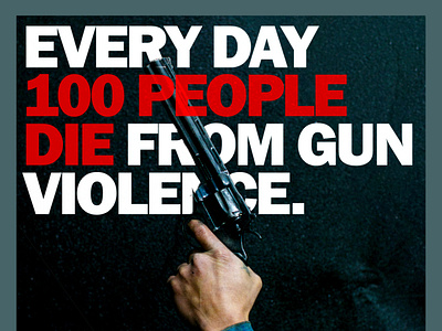 Stop gun violence. graphic design gun gun control guns psa public service typography violence