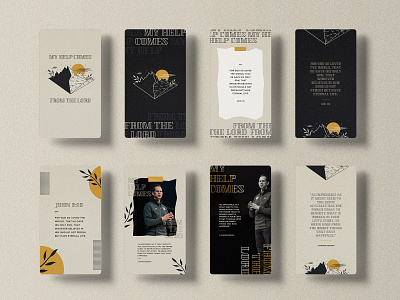 My Help Comes From The Lord - Social Templates adobe photoshop church church design church marketing concept art concept design graphicdesign instagram stories instagram template photoshop sermon art sermon series texture typography vector art