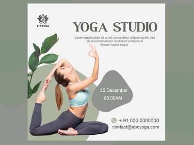 Social Media Design | Yoga Studio | Ad app app design banner branding graphic design graphics design instragram post logo ui