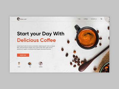 Coffee Shop Landing Page app app design branding design graphics design instragram post