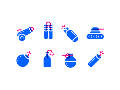 Things That Go Bang! icon set