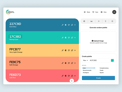 Color palette generator design ui ux