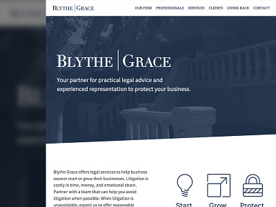 Blythe Grace Marketing Site branding copy marketing webdesign