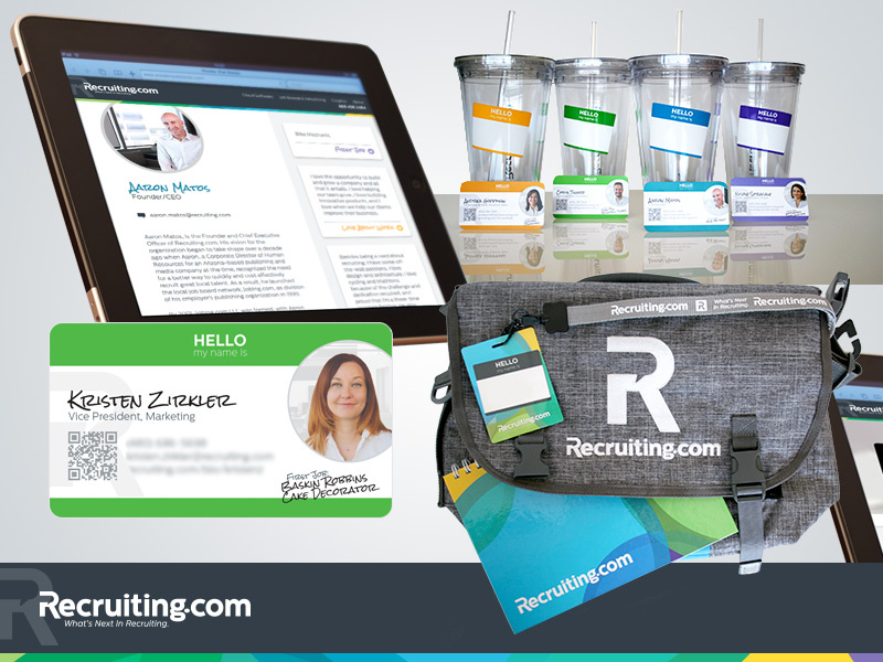 Recruiting.com - Employee Brand Swag brand employee branding business cards