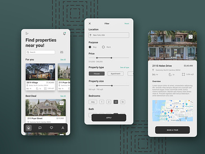 Properties Buy/Sell App Screen