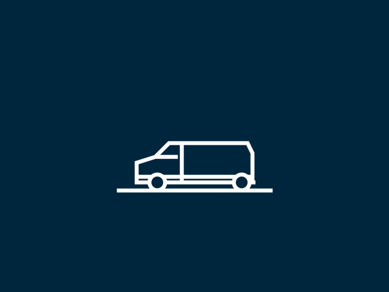 Loading... animation brand clean design drawing driving icons illustration line loading loop motion truck van vector vehicle