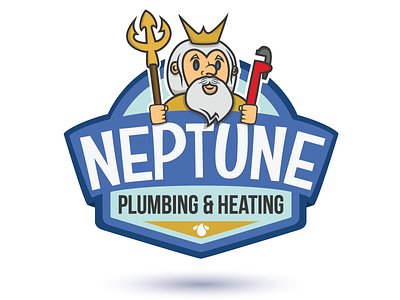 Neptune Plumbing & Heating design illustration logo wacom