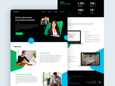 Educational technology company microsite design education educational layout layoutdesign ui design web web design webdeisgn webdesigner