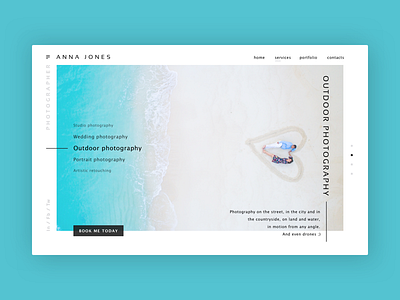 Photographer website - services design layout layoutdesign ui ui design ui designer uidesign uidesigner web web design webdeisgn webdesigner