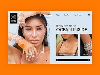 Jewelry shop landing page concept