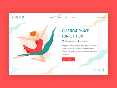 Classical Dance Competition Concept design layout layoutdesign ui ui design ui designer uidesign uidesigner web web design webdeisgn