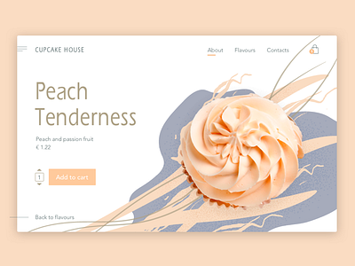 Cupcake Web UI - Peach Tenderness desiginspiration design landing landing page concept layout layoutdesign ui ui design ui designer uidesign uidesigner web web design webdeisgn webdesigner