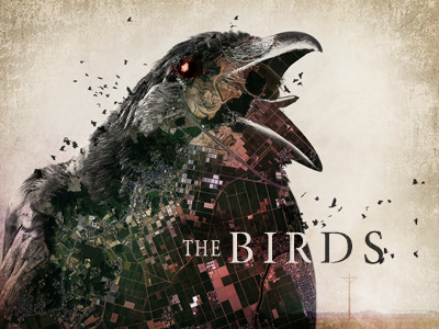 The Birds - Alfred Hitchcock alfred hitchcock bird classic cody courmier crow denver grunge horror movie title red scary the birds