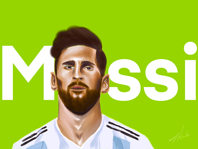 Messi ⚽️ colorful face football illustration ipadpro procreate sports