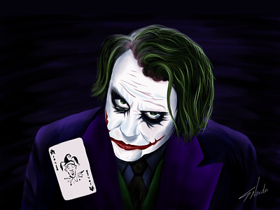 Joker brush dc face illustration ipad joker poster procreate smile