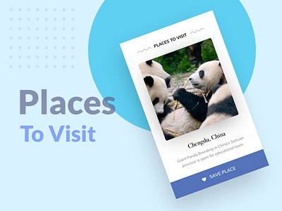 Places to visit - Mobile app