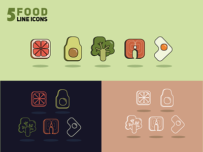 LINE ICONS design icon illustration vector еда