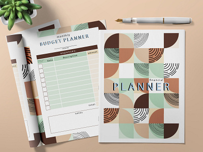 financial planner design design printed products vector