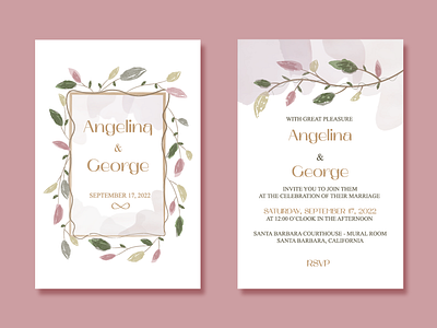 Wedding invitation design graphic design illustration invitation printed products vector