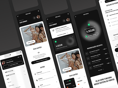 Beyoung | My Account black credit card inter interface member get member myaccount order tracking point ui uiux ux