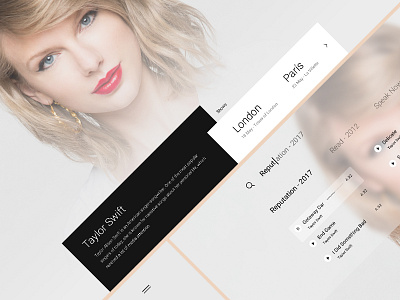 Taylor Swift Site Concept design interface minimalism music shows site sketch sound taylor taylor swift web site