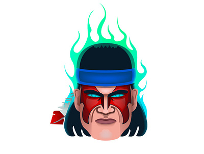 Mortal Kombat - Nightwolf 2d 2d character art character design faces fanart fight game hero illustration illustrator mortalkombat vector vector illustration