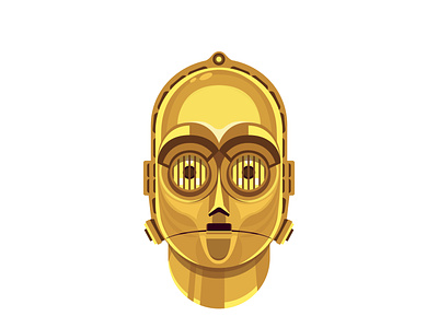 C-3PO art character design hero illustration illustrator starwars vector