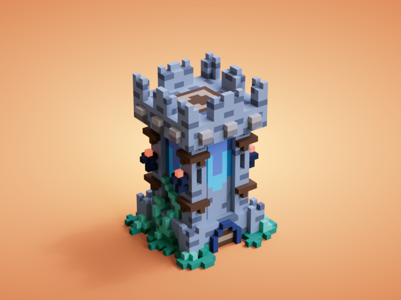 Voxel tower by Yura Zalipaev on Dribbble