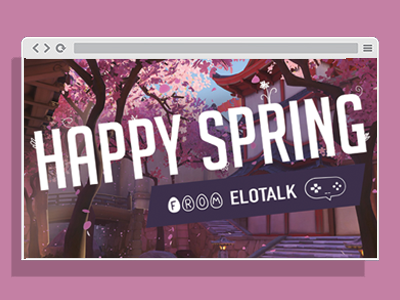 EloTalk - Happy Spring banner brand branding design facebook font graphic design header social media twitter