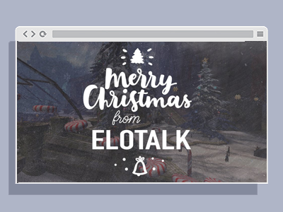 EloTalk - Happy Holidays brand branding design facebook graphic graphic design logo social media twitter web design