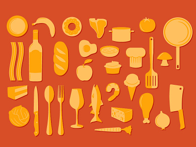 Food Icons food icon illustration