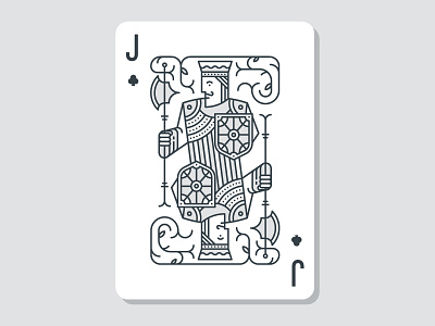 Jack illustration jack line playing cards